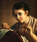 Vasily Tropinin the lacemaker Art A4 Photo Print