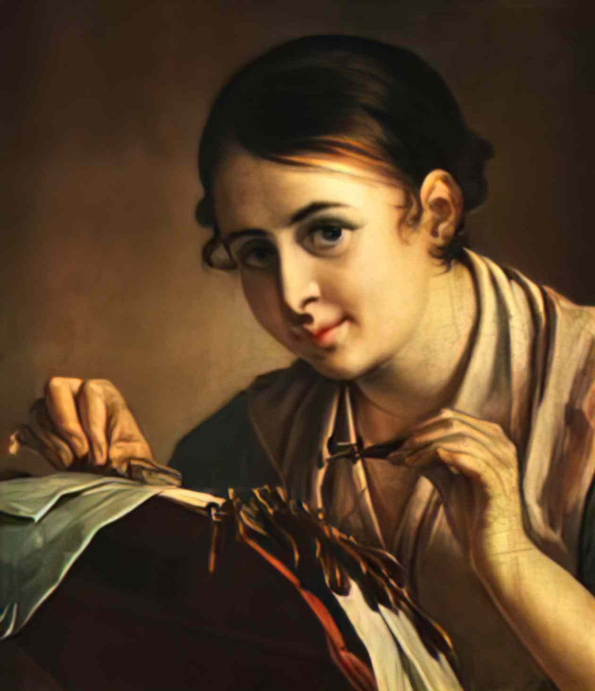 Vasily Tropinin the lacemaker Art A4 Photo Print