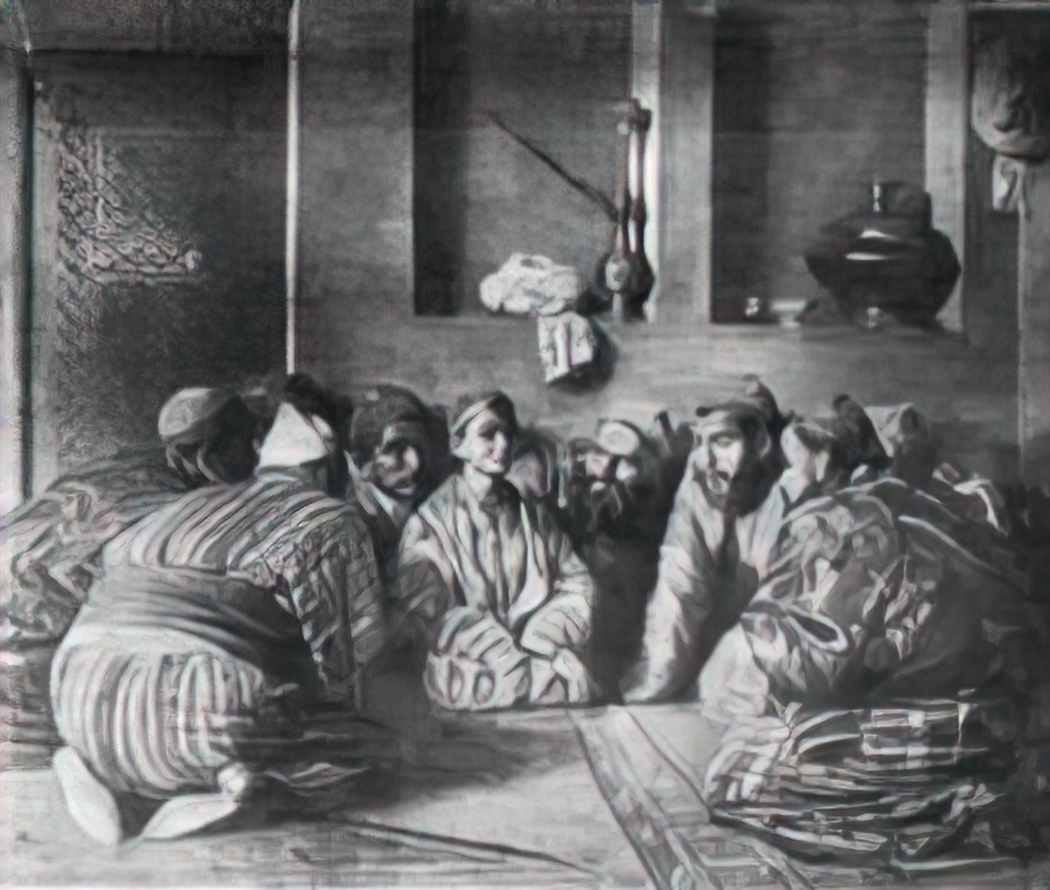 Vasily Vereshchagin bacha and his fans 1868 Art A4 Photo Print