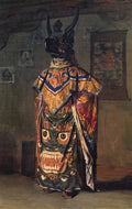 Vasily Vereshchagin buddhist lama in a monastery on a holiday pemionc Art A4 Photo Print