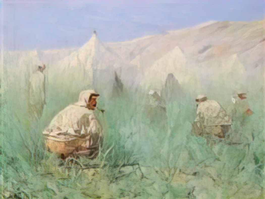 Vasily Vereshchagin russian camp in turkestan Art A4 Photo Print