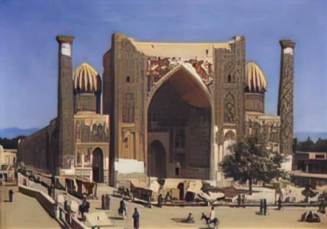 Vasily Vereshchagin shir dor madrasah in registan square in samarkand Art A4 Photo Print