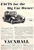 Vauxhall 25 Facts 1930s Vintage Retro Advert Poster
