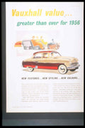 Vauxhall Car 1956 1950s Vintage Retro Advert Poster