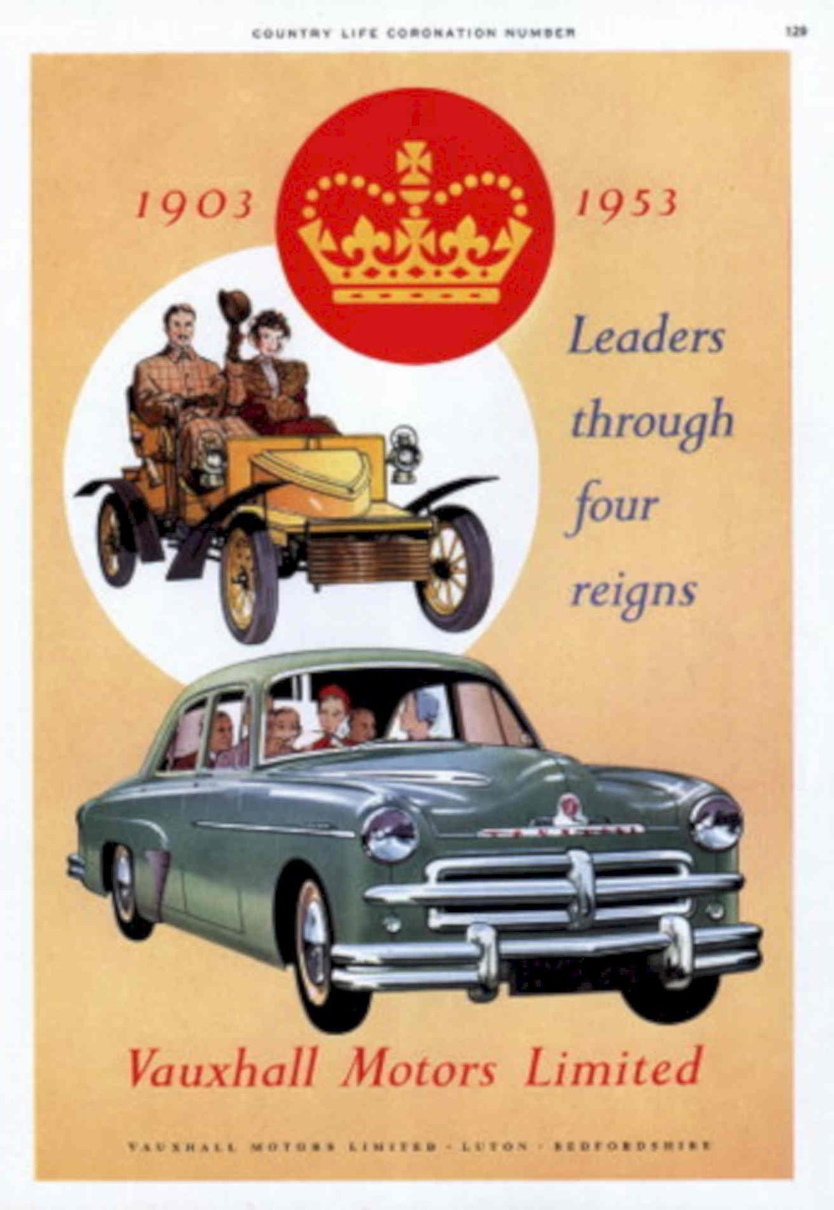 Vauxhall Motors 1953 1950s Vintage Retro Advert Poster