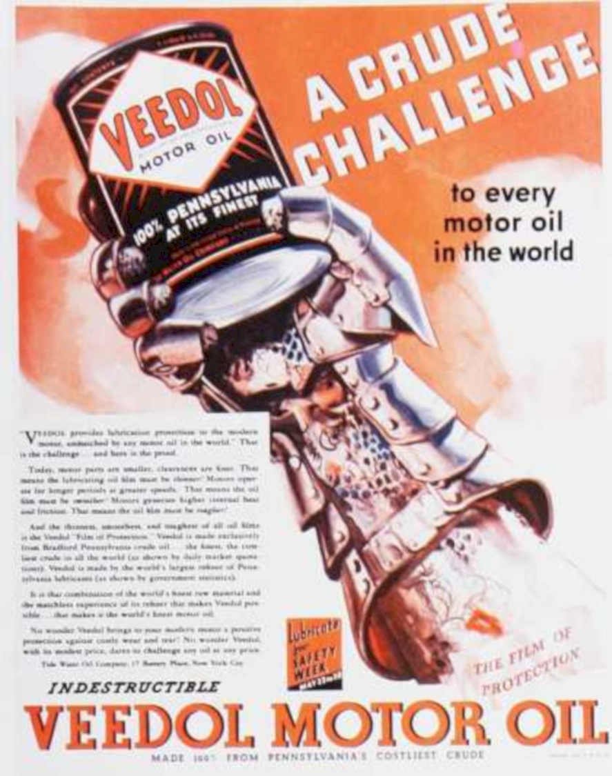 Veedol Crude Hand Vintage Retro Advert Ads A4 Photo Print