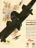 Vega Hudson Bomber 1940s Vintage Retro Advert Poster