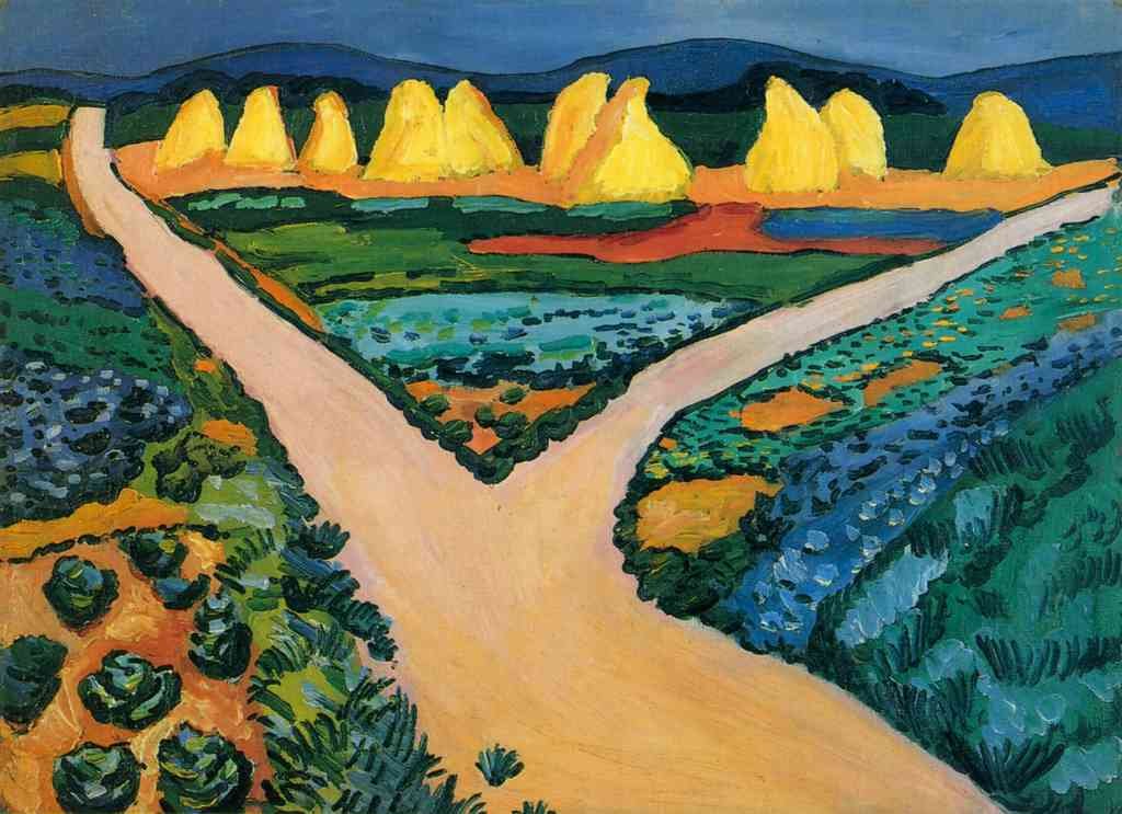 Vegetable Fields Macke A4 Photo Print