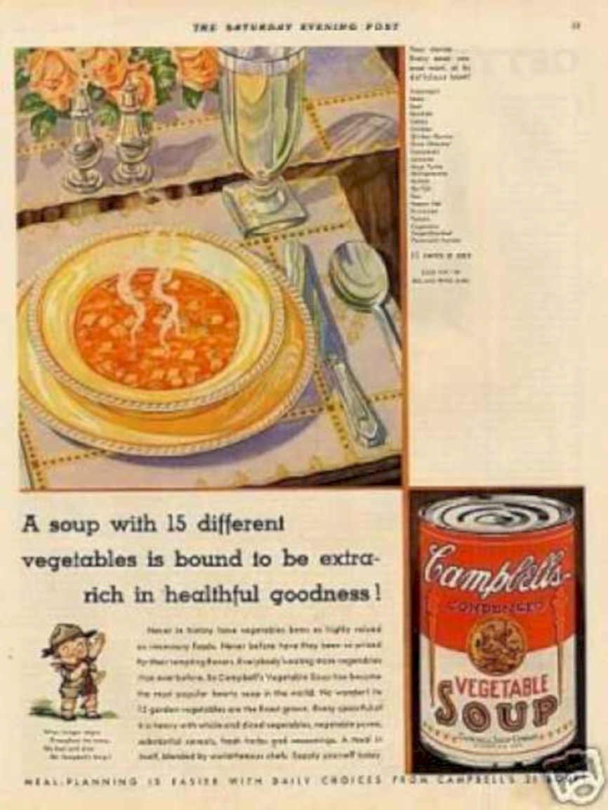 Vegetable Soup Can Vintage Retro Advert Ads A4 Photo Print