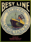 Vegetables Ship Brand Vintage Retro Advert Ads A4 Photo Print