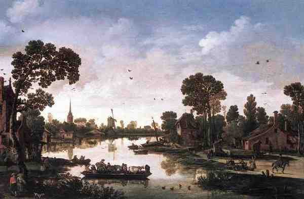 Velde Esaias Van De Ferry Boat 1622 A4 Photo Print