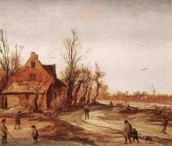 Velde Esaias Van De Winter Landscape 1623 A4 Photo Print