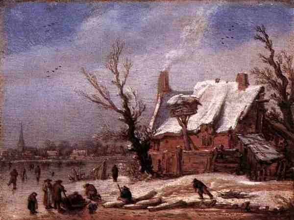 Velde Esaias Van De Winter Landscape 1629 A4 Photo Print