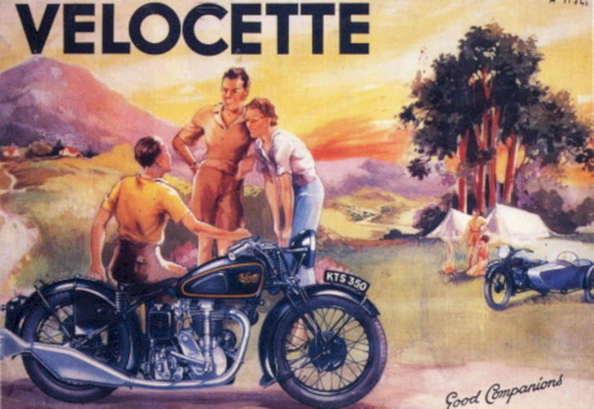 Velocette Kts 350 1950s Vintage Retro Advert Poster