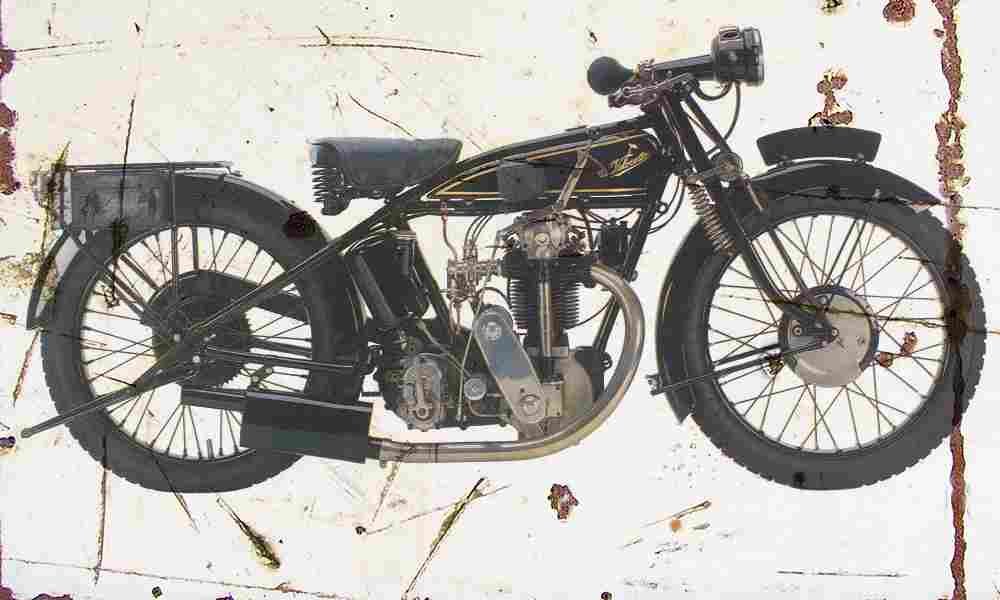 Velocette Model K 1925 Aged Vintage A4 Photo Print