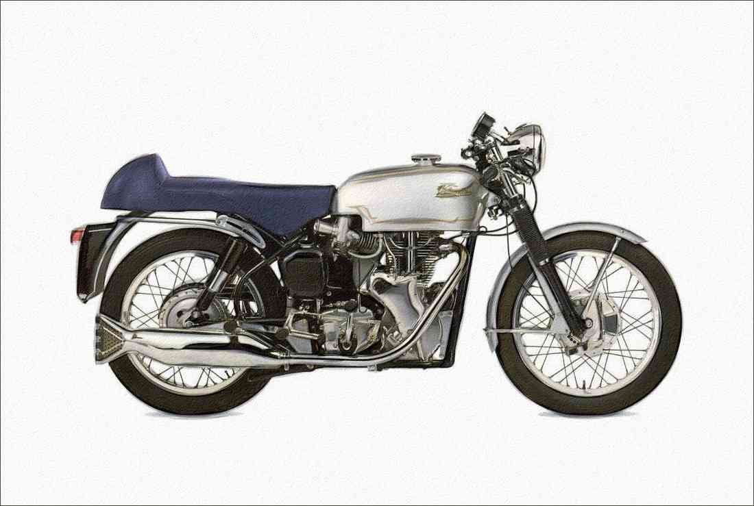 Velocette Thruxton Venom 1967 Special Edition airbrush overlay A4 Photo Print