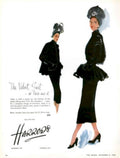 Velvet Suit Harrods 1940s Vintage Retro Advert Poster