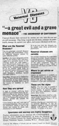 Veneral Diseases Ad 1940s Vintage Retro Advert Poster