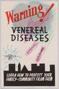 Venereal Warning Poster American World War II Advert Poster