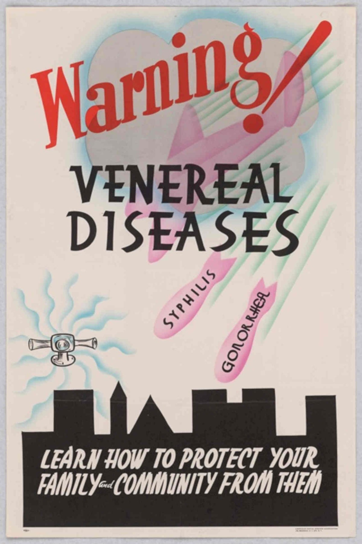 Venereal Warning Poster American World War II Advert Poster