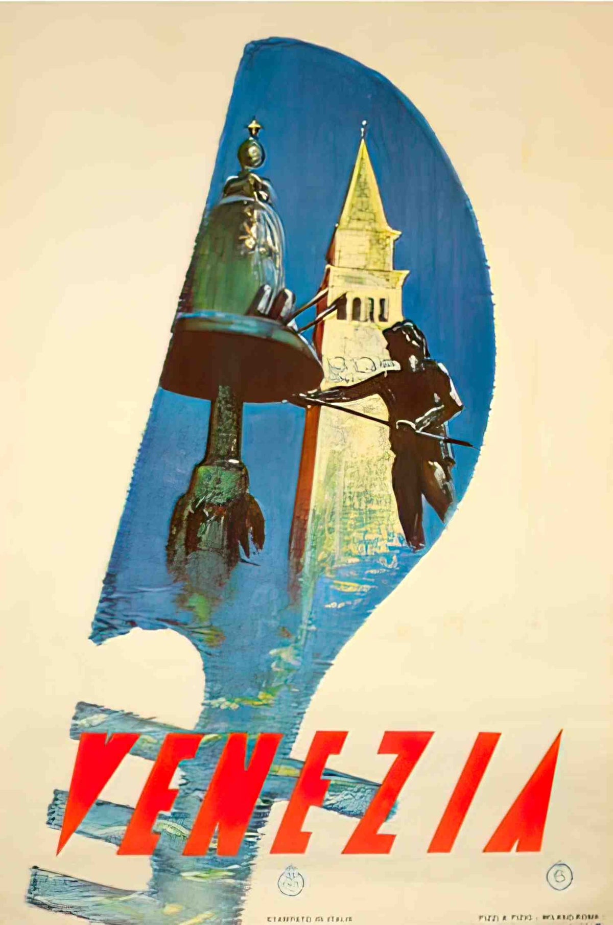 VeneziaGondola Advert A4 Photo Print