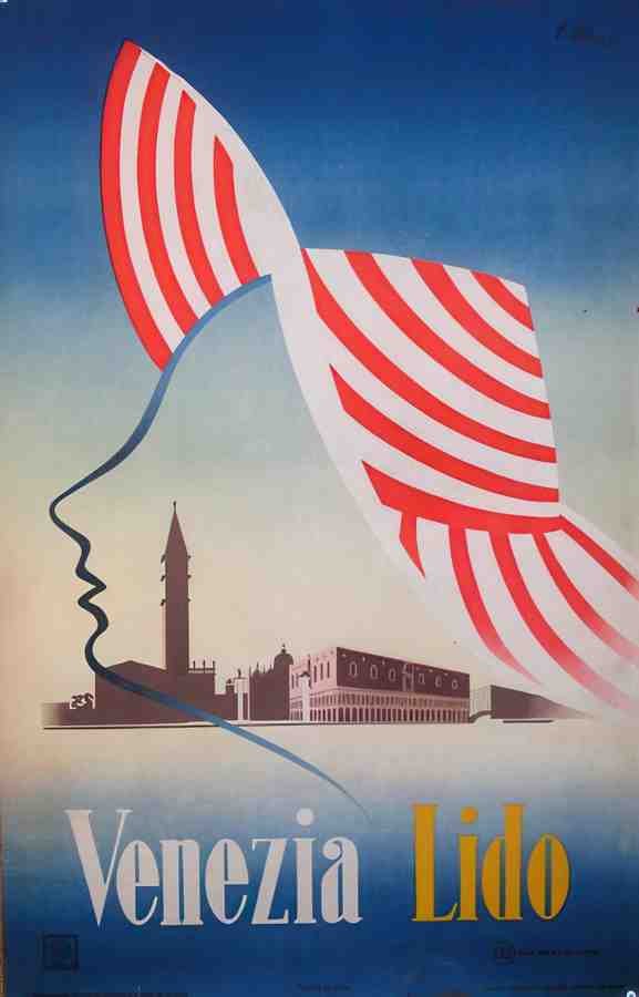 VeneziaLidoHat Vintage Advert A4 Photo Print