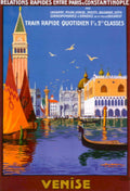 Venice Gondola Canal 1930s Vintage Retro Advert Poster