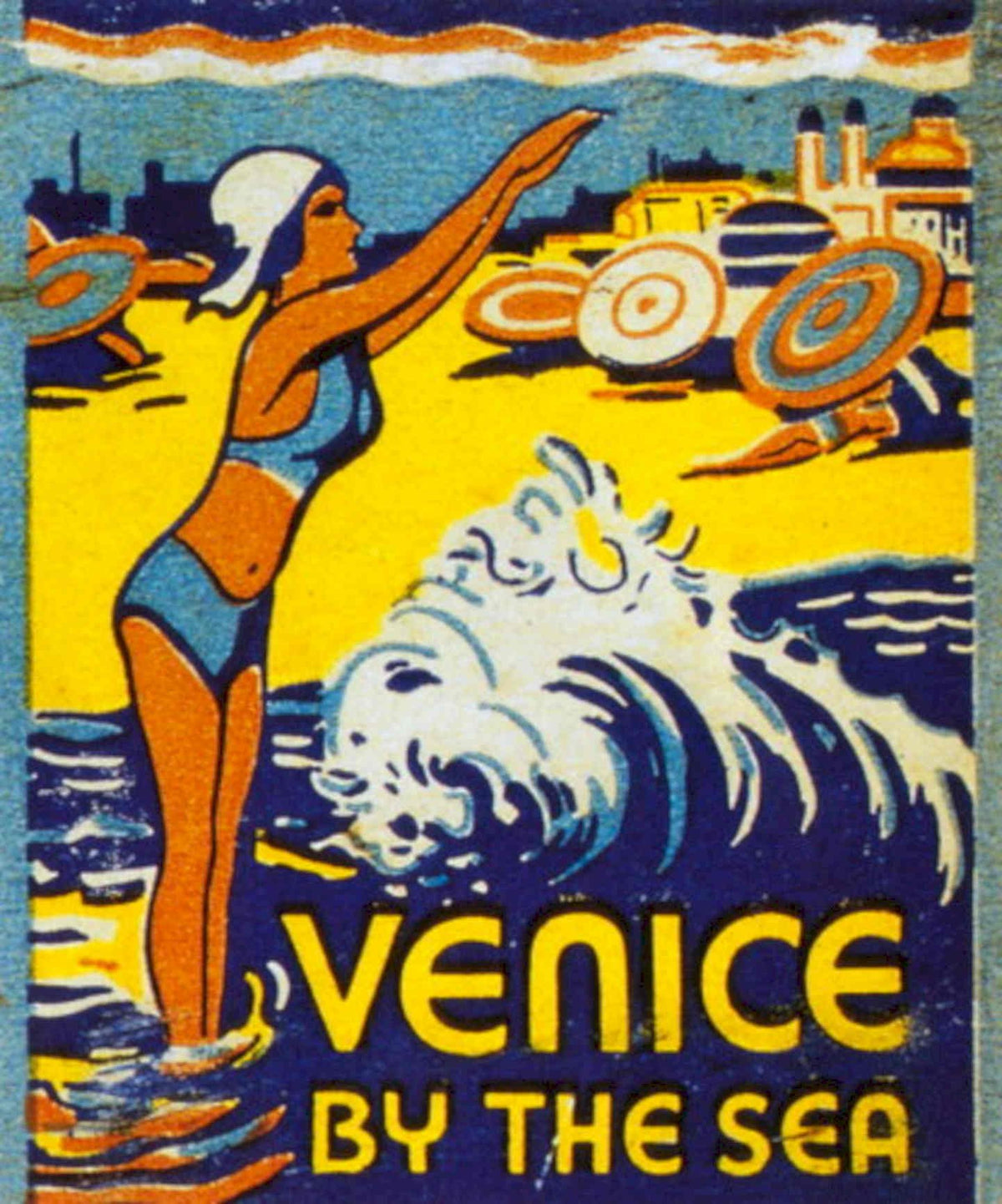 Venice Sea Wave 1950s Vintage Retro Advert Poster