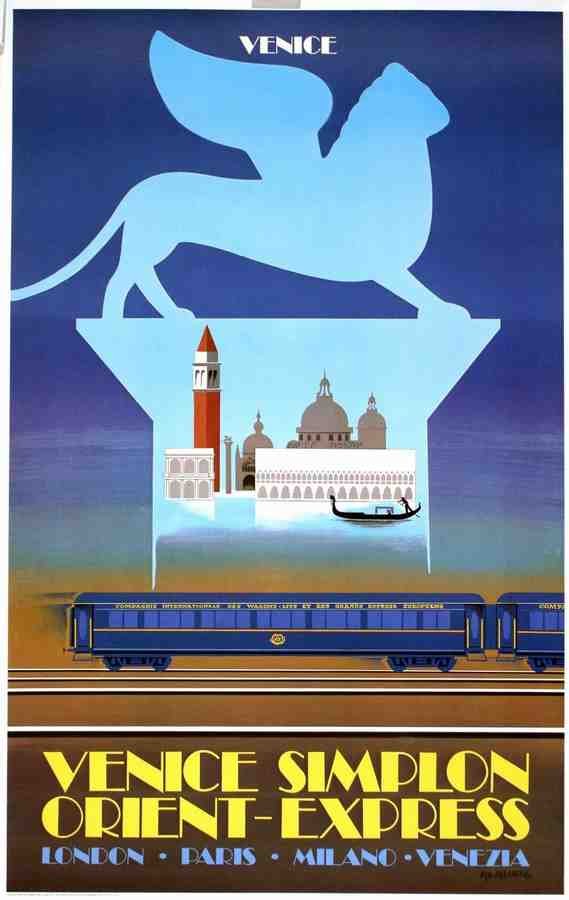 Venice To Simplon Venice Fix Masseau Orient Express A4 12X8 Aluminium A4 Photo Print