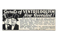 Ventriloquist Secrets Maher 1950s Vintage Retro Advert Poster