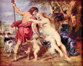 Venus And Adonis Rubens A4 Photo Print
