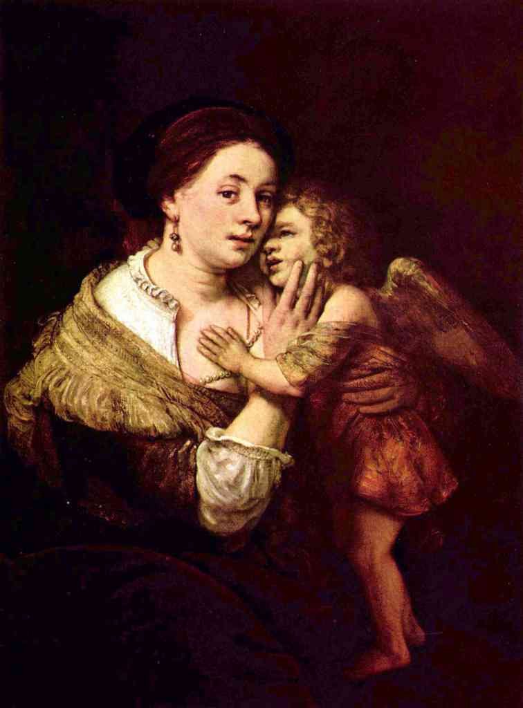 Venus And Cupid Rembrandt A4 Photo Print