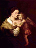 Venus And Cupid Rembrandt A4 Photo Print
