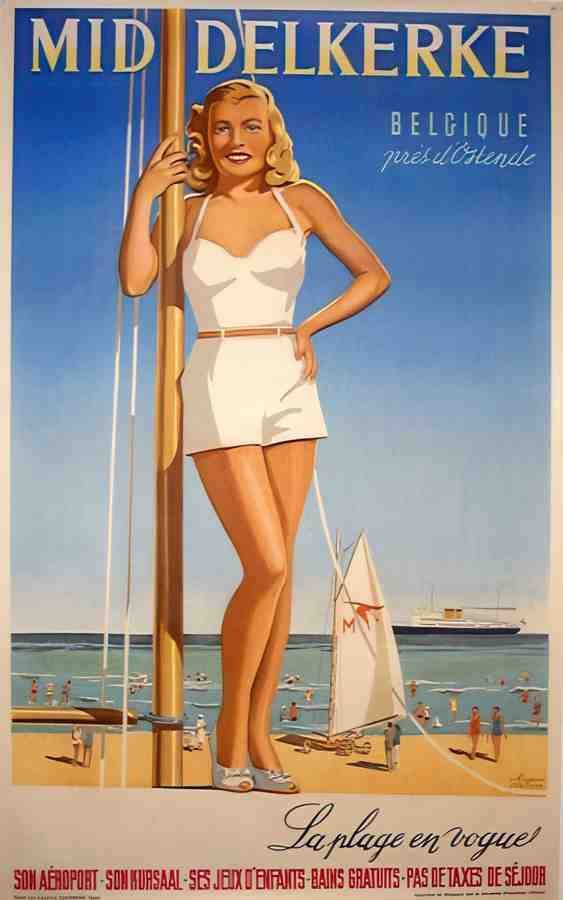 VerbaereMidDelkerke Vintage Advert A4 Photo Print