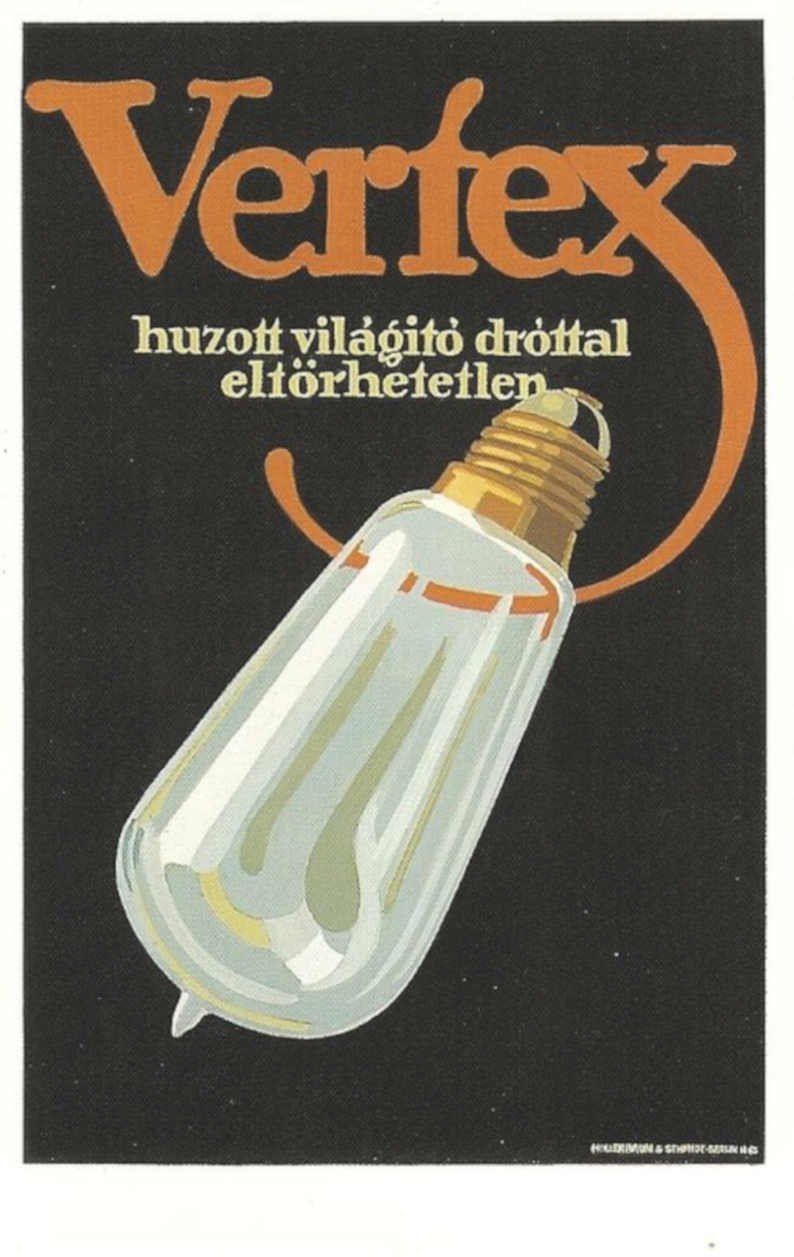 Verfex Bulb Light Vintage Retro Advert Ads A4 Photo Print