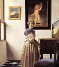 Vermeer Lady Standing At A Virginal A4 Photo Print