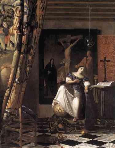 Vermeer The Allegory Of The Faith A4 Photo Print