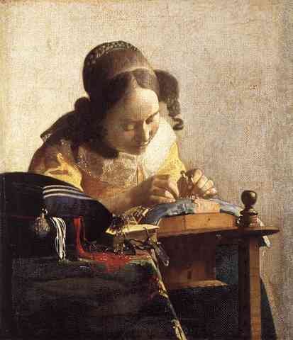 Vermeer The Lacemaker A4 Photo Print
