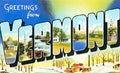 Vermont Luggage Label Vintage A4 Photo Print