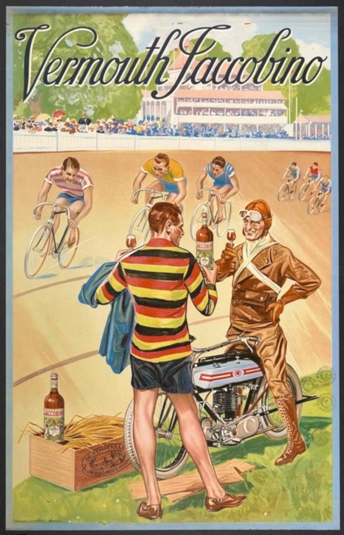 Vermouth Jaccarino Race Vintage Retro Advert Poster