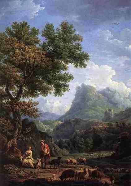 Vernet Claude Joseph Shepherd In The Alps A4 Photo Print