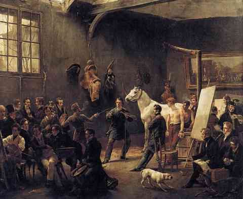 Vernet Horace The Artists Studio A4 Photo Print
