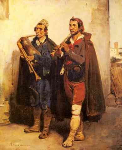 Vernet Horace Village Musicians A4 Photo Print
