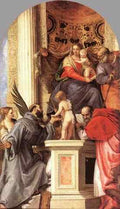 Veronese Madonna Enthroned with Saints A4 Photo Print