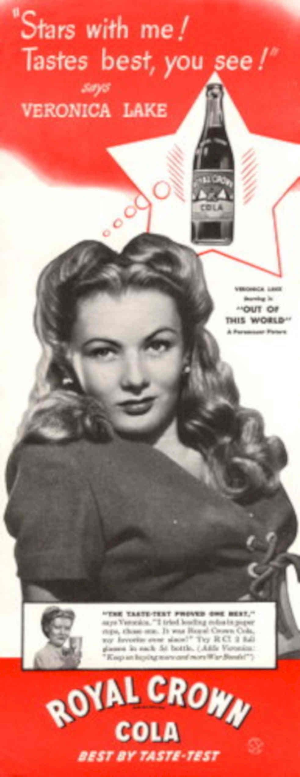 Veronica Cola Star 1940s Vintage Retro Advert Poster