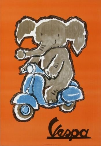 Vespa Elefant Scooter Motor Sandro A4 12X8 Aluminium A4 Photo Print