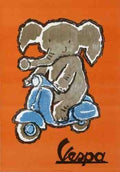 Vespa Elefant Scooter Motor Sandro Vintage Advert A4 Photo Print