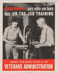 Veterans Training Press American World War II Advert Poster