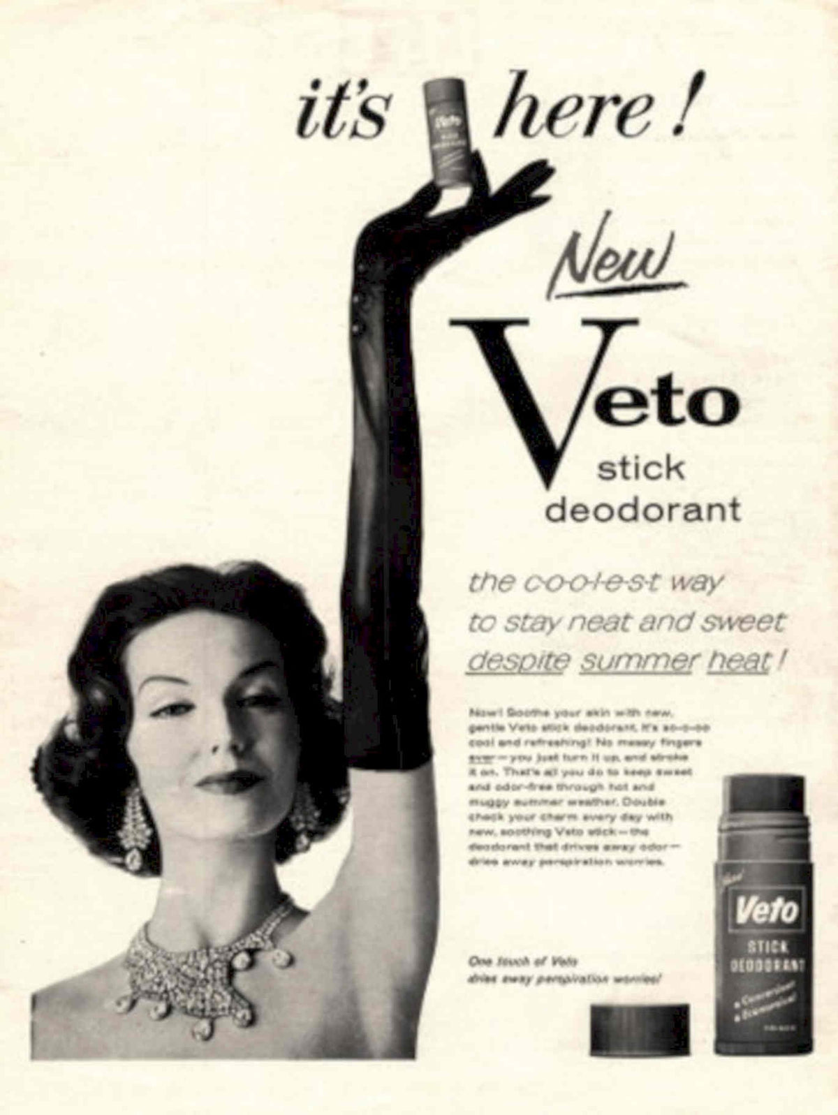 Veto Stick Vintage 1940s Vintage Retro Advert Poster