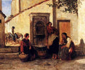 Veyrassat Jules Jacques At The Fountain A4 Photo Print